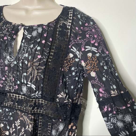 Anthropologie Moulinette Soeurs Lily Peasant floral print unlined Dress size 12 - Picture 5 of 9